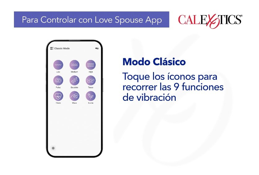 A white cell phone with purple circles on it Description automatically generated
