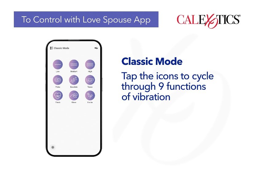A white cell phone with purple circles on it Description automatically generated